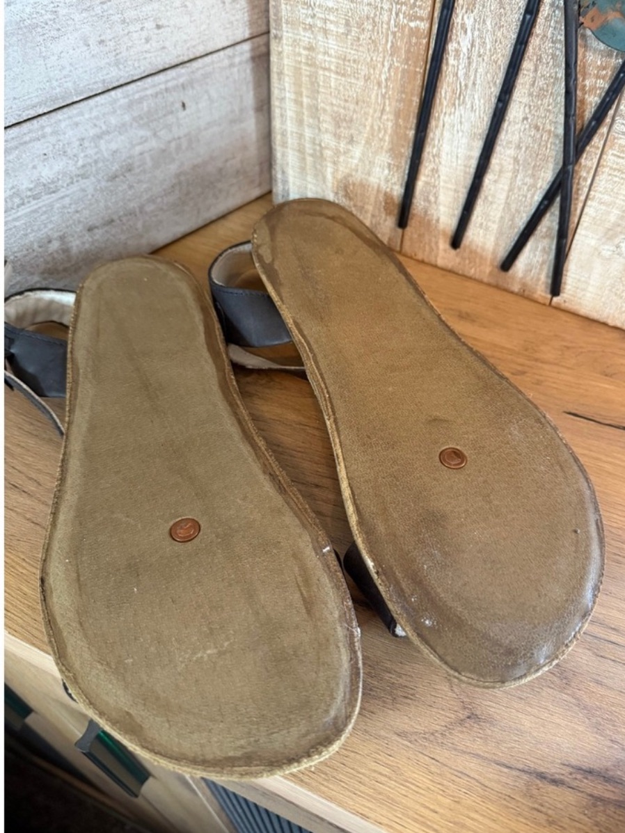 Earthing Harmony Grounding Black Leather Sandals (Size W10-10.5, M8-8.5, Eu42) — image 4 of 5